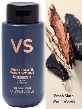 Victoria's Secret Men's Fresh Slate Warm Woods Gel Body Wash 10oz NEW